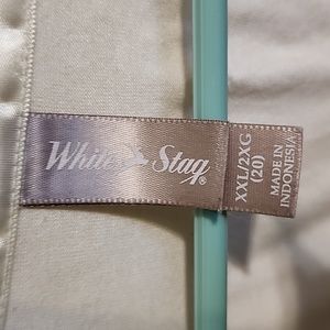 2x woman cream blouse w beading